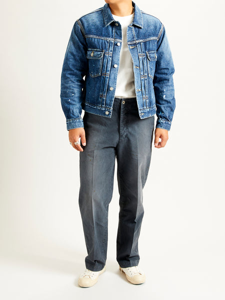 SS 101 Damaged Denim JKT in 1010 Washed Indigo