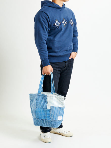 Denim Patchwork Tote Bag