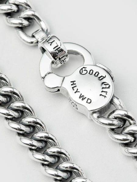 Curb Chain #6 Bracelet w/Clip 9 - Sterling Silver. - Good Art