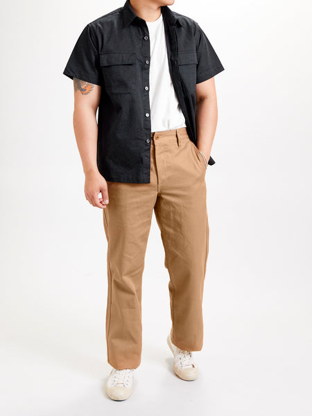 Source Utilitarian Cargo Flap Pocket Work Shirt Custom Mens Button