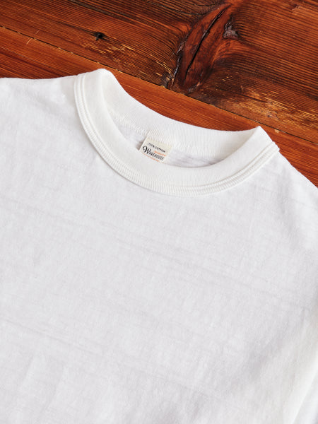 Warehouse Slub Cotton T-Shirt - White Plain