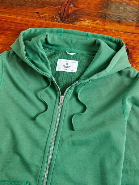 Lightweight Zip Hoodie in Lawn Green