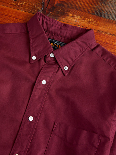 Oxford Button-Down Shirt in Burgundy