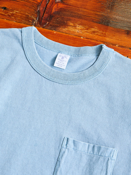 Pigment Dyed Pocket Tee in Foggy Blue – Blue Owl Workshop