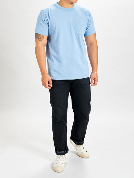 Pigment Dyed Pocket Tee in Foggy Blue – Blue Owl Workshop