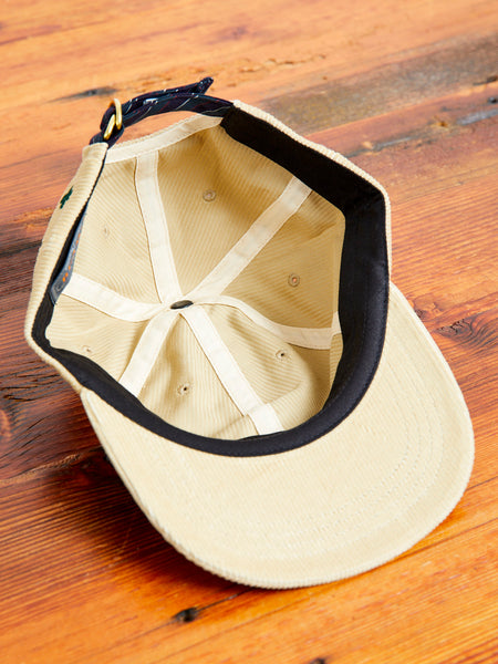 6-Panel Corduroy Cap in Beige