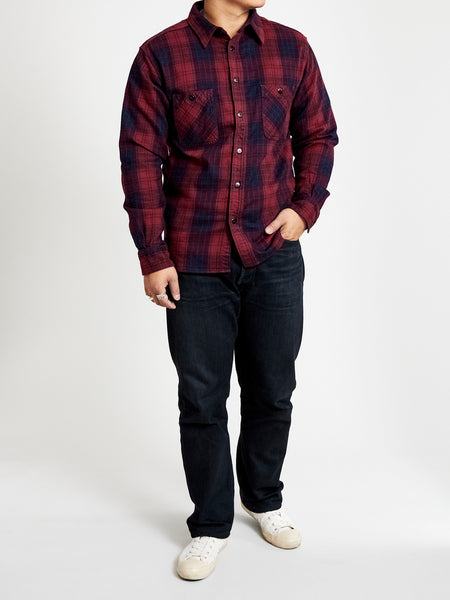 Original Twill Check Flannel Shirt in Red