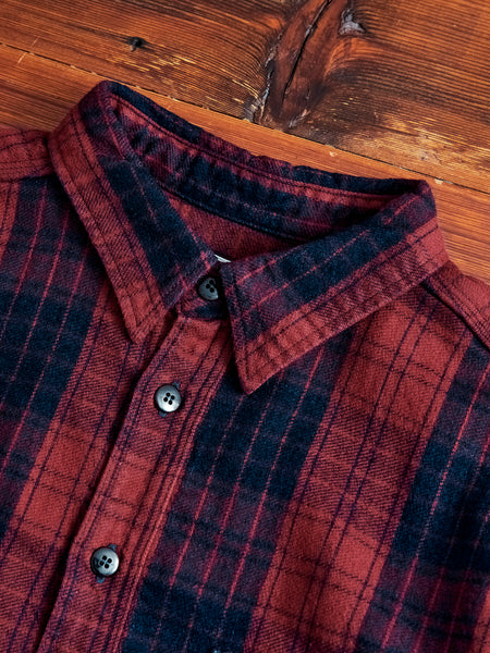 Original Twill Check Flannel Shirt in Red