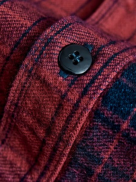 Original Twill Check Flannel Shirt in Red