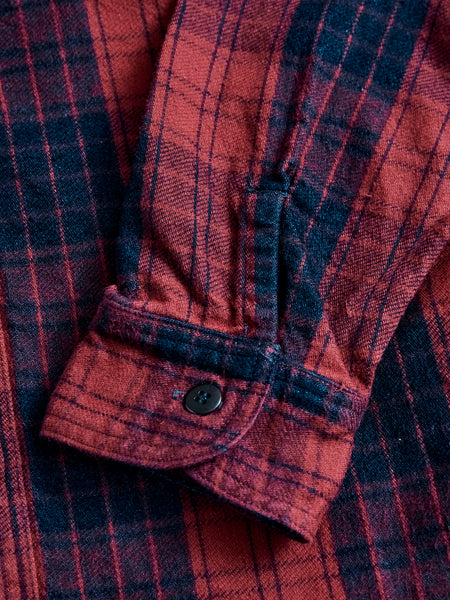 Original Twill Check Flannel Shirt in Red