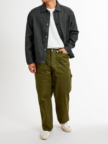 Poly Twill Gardeners Jacket in Charcoal