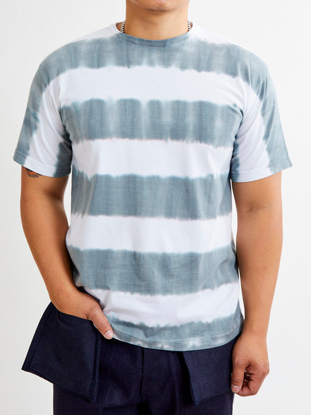 Stratum Tie-Dye Border T-Shirt in Grey