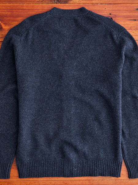 Elbow Patch 7G Cardigan in Navy