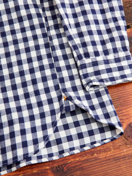 Gingham Check Button-Down Shirt in Navy – Blue Owl Workshop