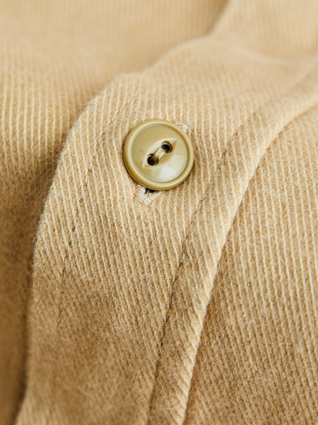 Cotton Wool CPO Shirt in Beige