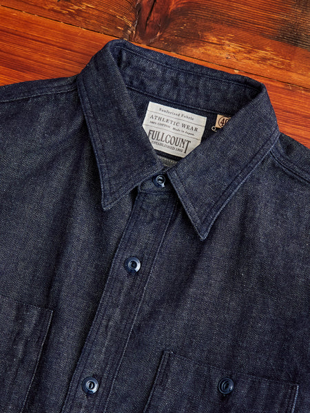 8oz Denim Work Shirt in Natural Indigo – Blue Owl Workshop