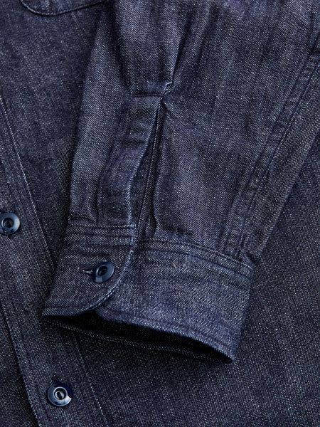 8oz Denim Work Shirt in Natural Indigo – Blue Owl Workshop