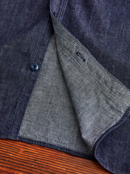 8oz Denim Work Shirt in Natural Indigo – Blue Owl Workshop