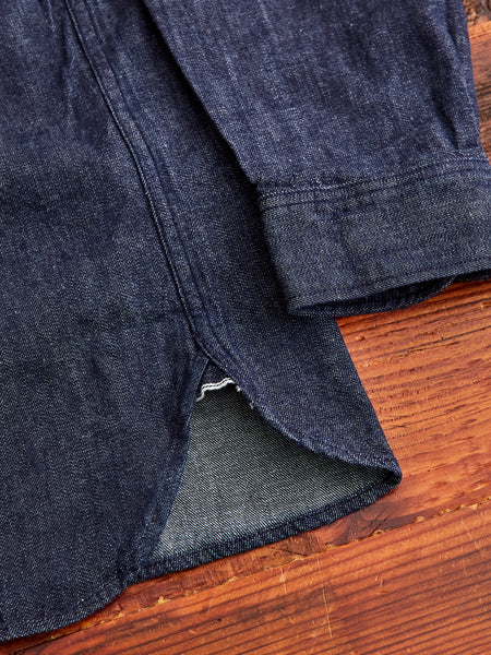 8oz Denim Work Shirt in Natural Indigo – Blue Owl Workshop