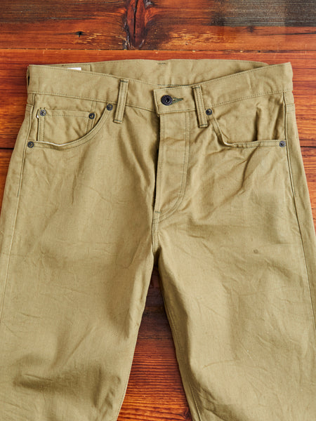 Cotton drill trousers, camel