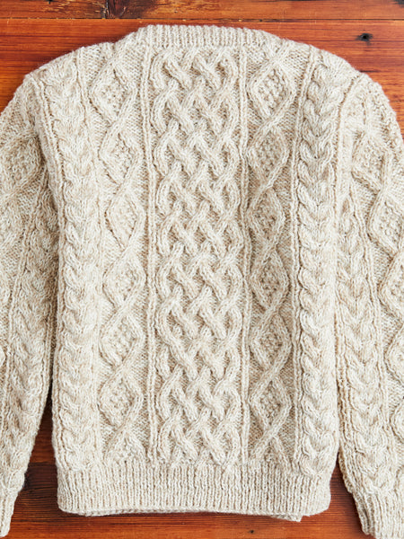 Low Gauge Cable Knit Sweater in Natural