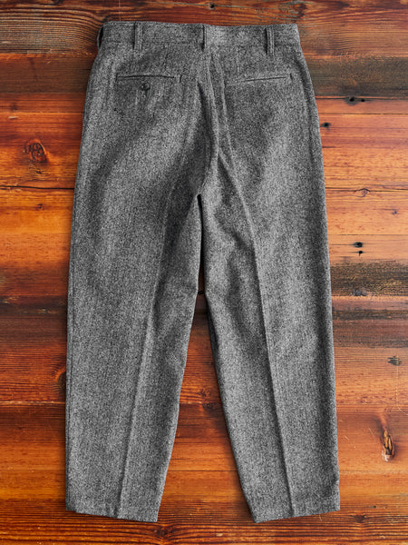 Wool Suit Trousers in Black Herringbone – Blue Owl Workshop