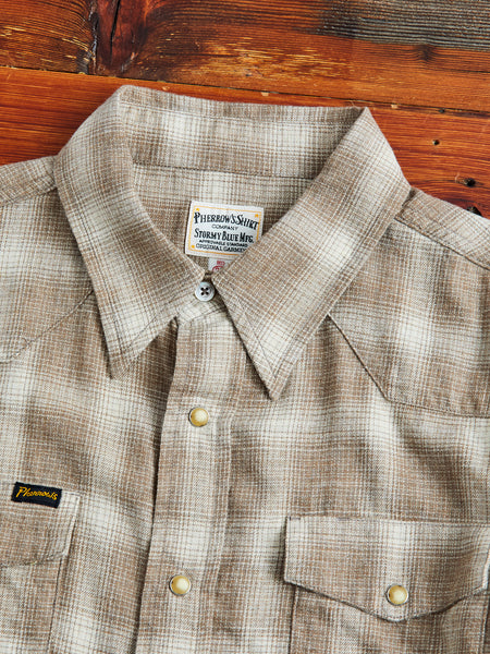 Ombre Check Western Shirt in Brown – Blue Owl Workshop