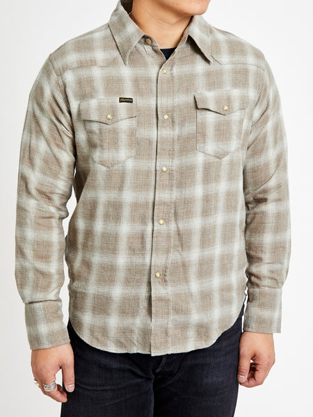 Ombre Check Western Shirt in Brown – Blue Owl Workshop