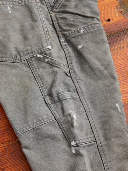 Jenkins distressed cotton canvas pants in grey - RRL