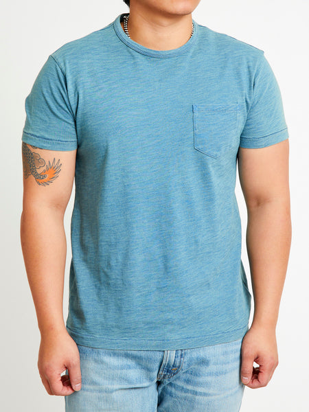 Slub Jersey Pocket T-Shirt in Washed Indigo – Blue Owl Workshop