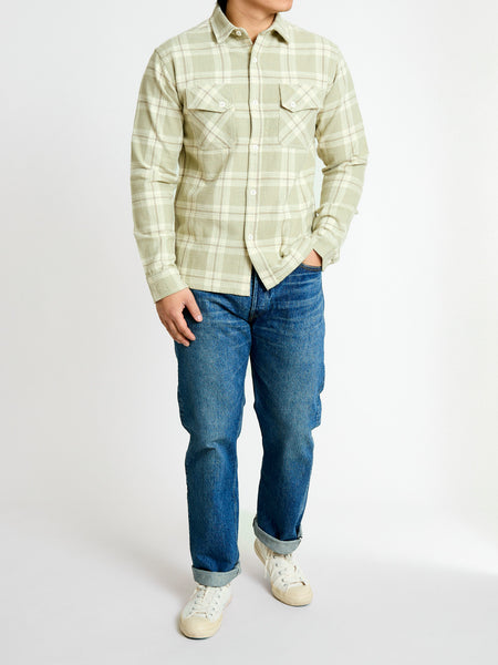 Crosscut Flannel in Seafoam Slub Check – Blue Owl Workshop