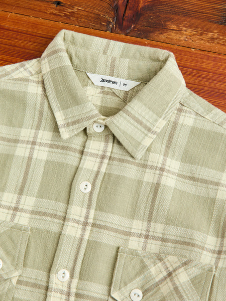 Crosscut Flannel in Seafoam Slub Check – Blue Owl Workshop