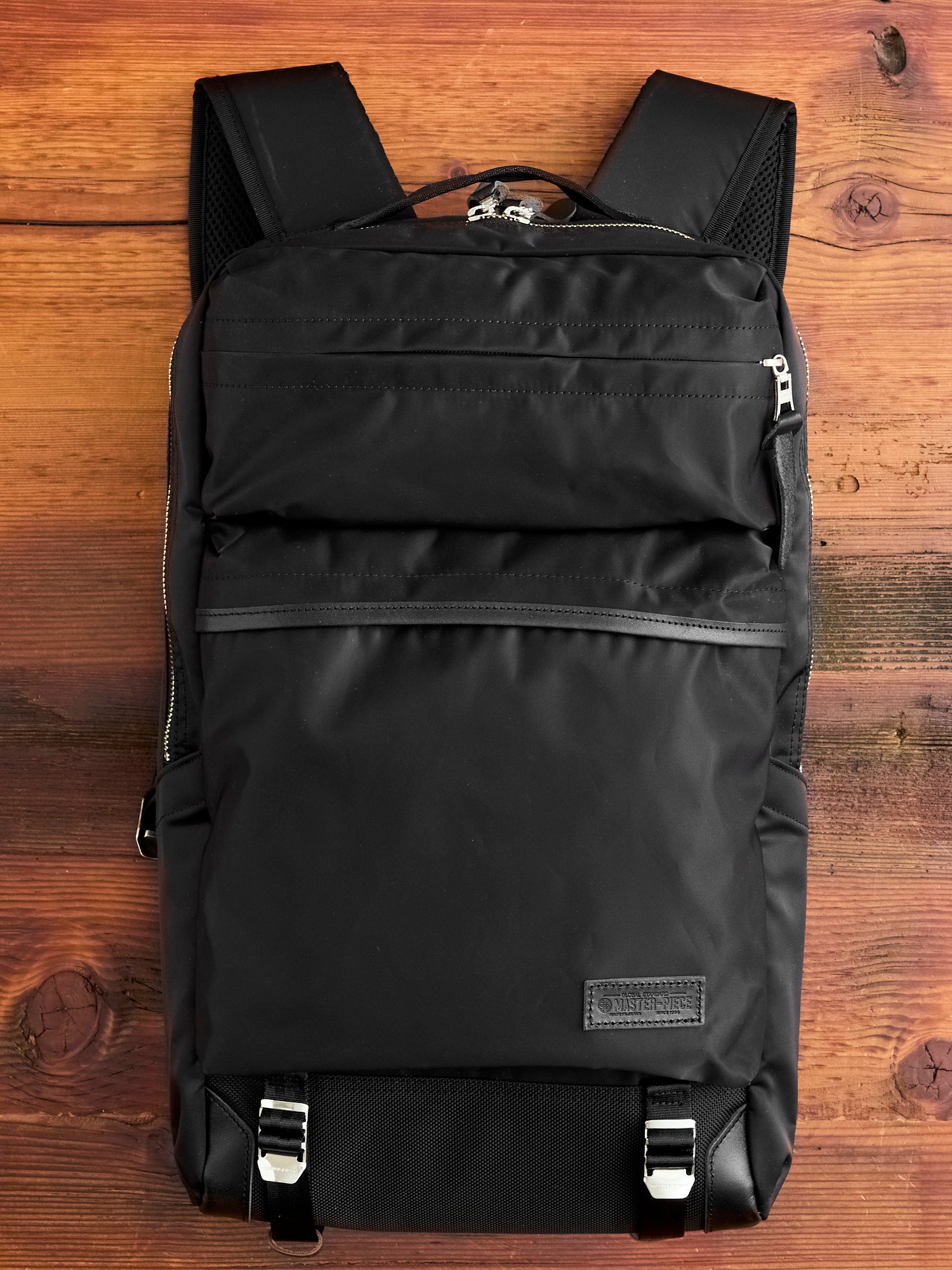 Lightning Zip Backpack in Black Blue Owl Workshop