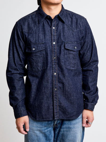 10oz Denim Western Shirt in Indigo