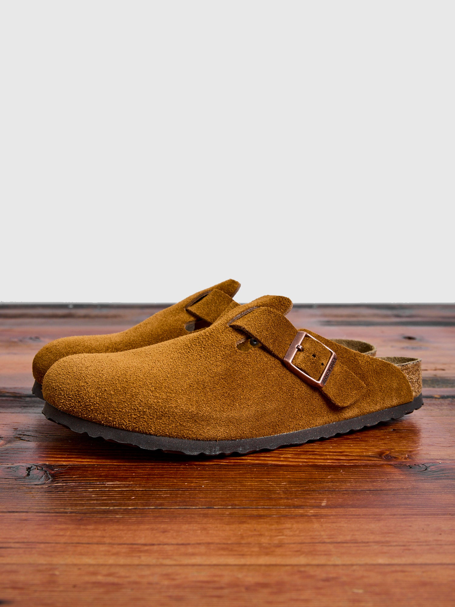 Boston Clog in Suede Mink Blue Owl Workshop