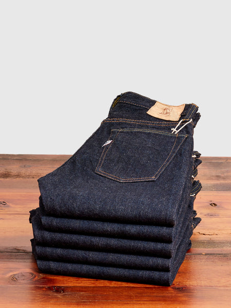 XX-013 14oz Rinsed Selvedge Denim - Slim Tapered Fit – Blue Owl Workshop