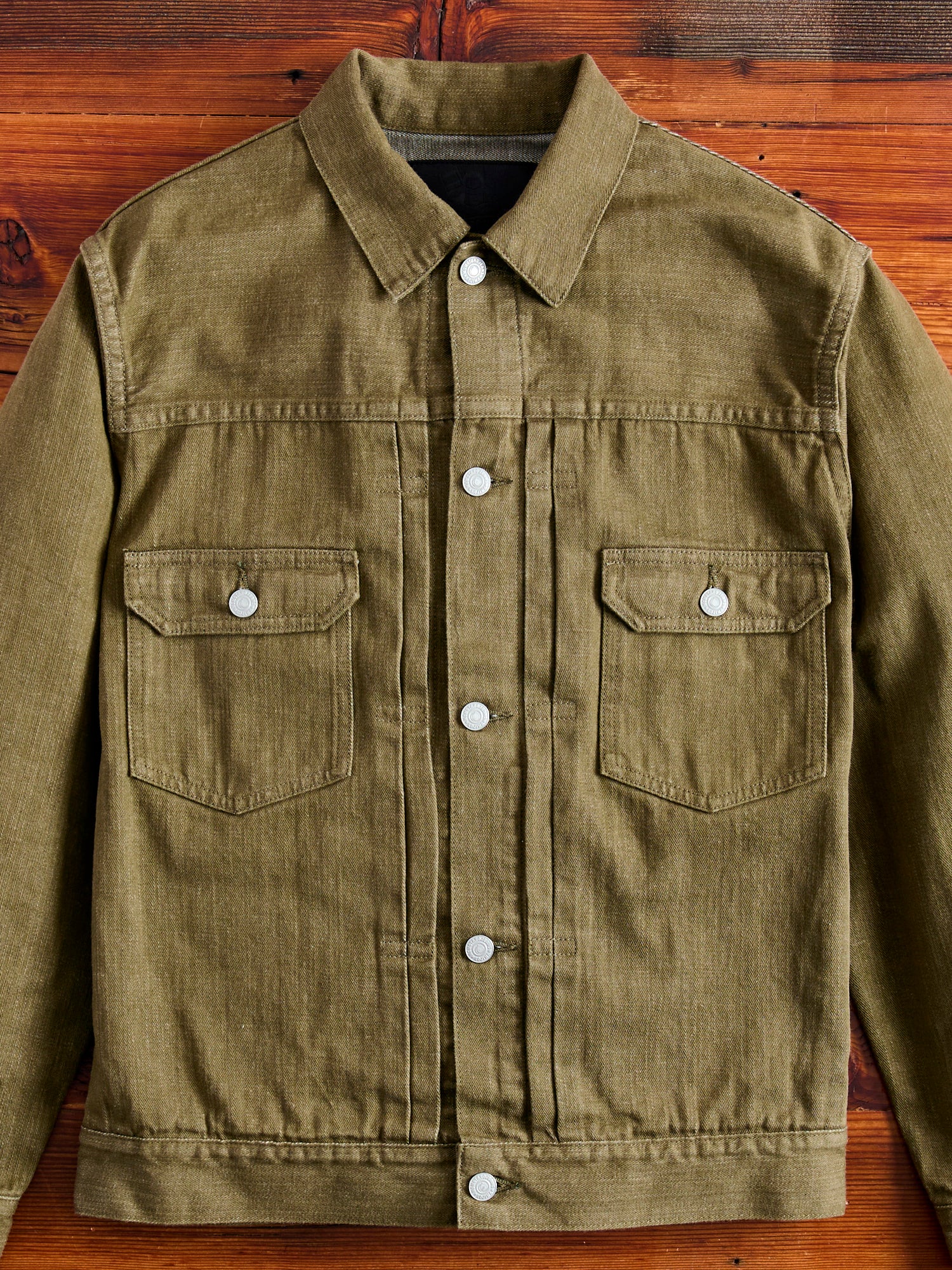 McGuire denim army green heavy duty outlet utility oversized jacket Size Medium