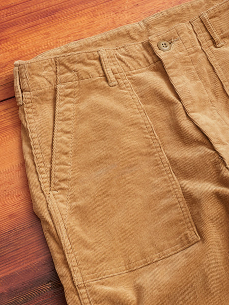 orSlow - Slim Fit Fatigue Pants - Beige Stretch Corduroy – Withered Fig