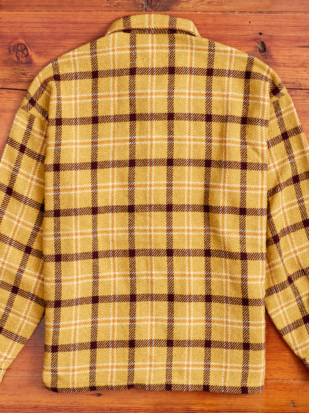 Jazz Check Wide Flannel Shirt in Yellow