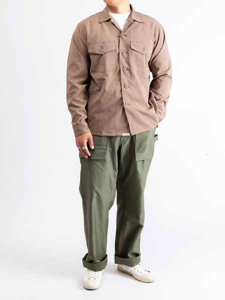 Stretch Gardener Half Shirt in Beige – Blue Owl Workshop