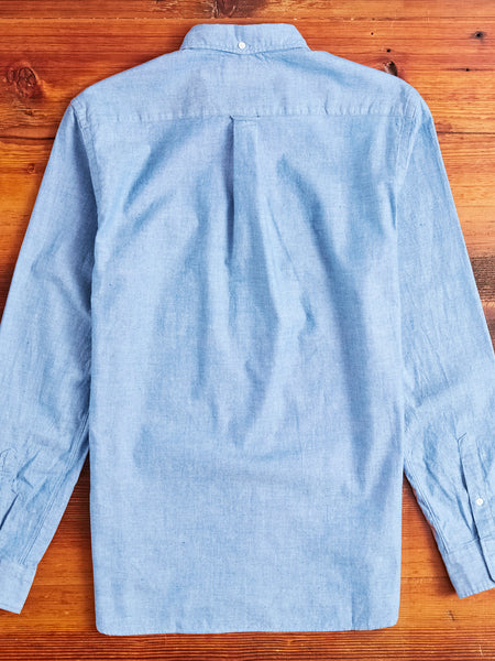 Chambray Button-Down Shirt in Blue