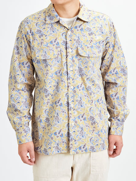 Tailored Hawaiian Shirt in Yellow Flowers – Blue Owl Workshop