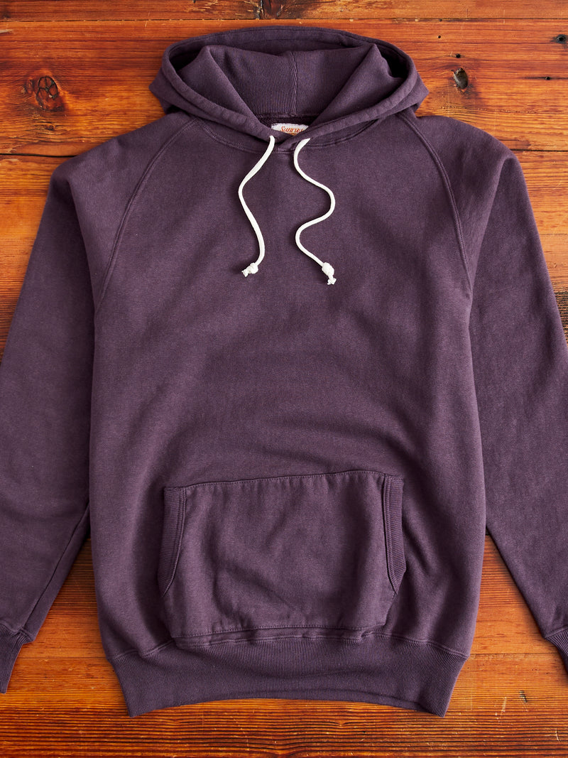 Ehu'kia Hooded Raglan Sweatshirt in Plum Perfect