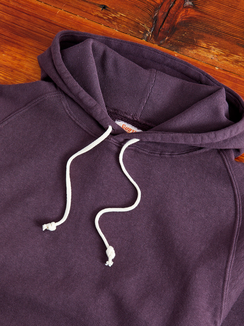 Ehu'kia Hooded Raglan Sweatshirt in Plum Perfect