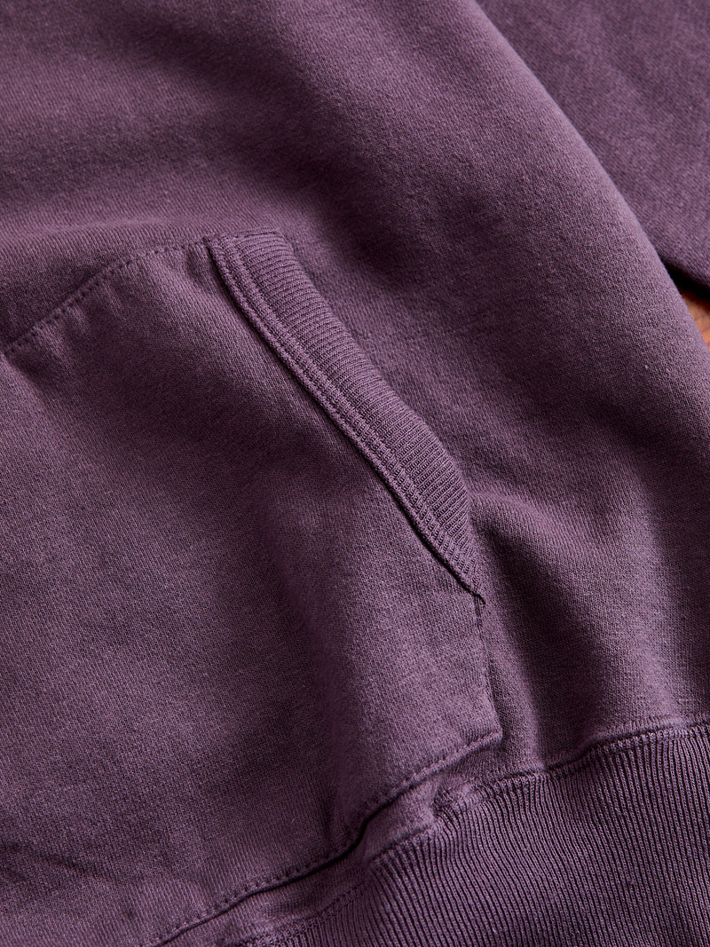 Ehu'kia Hooded Raglan Sweatshirt in Plum Perfect