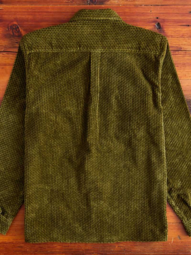 Dobby Corduroy Webster Shirt in Green