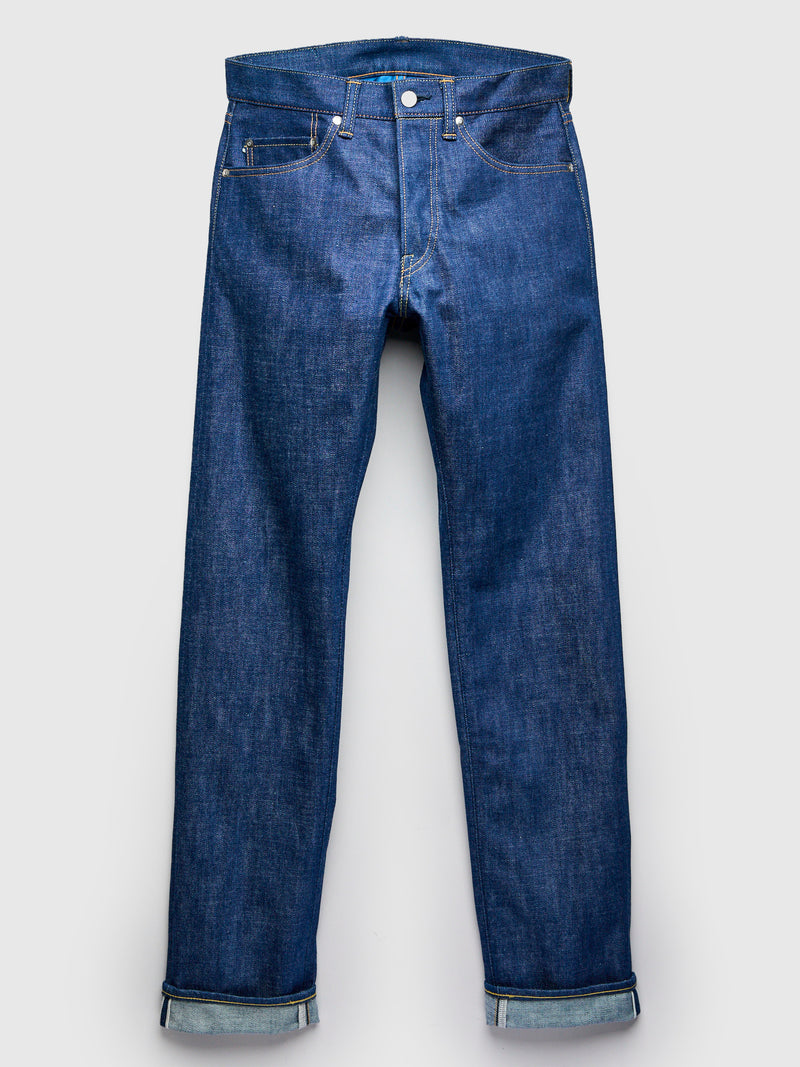 0605-AI "Natural Indigo Aizome" 13.5oz Selvedge Denim - Natural Tapered Fit