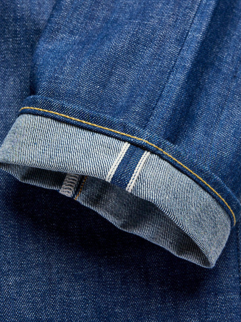 0605-AI "Natural Indigo Aizome" 13.5oz Selvedge Denim - Natural Tapered Fit