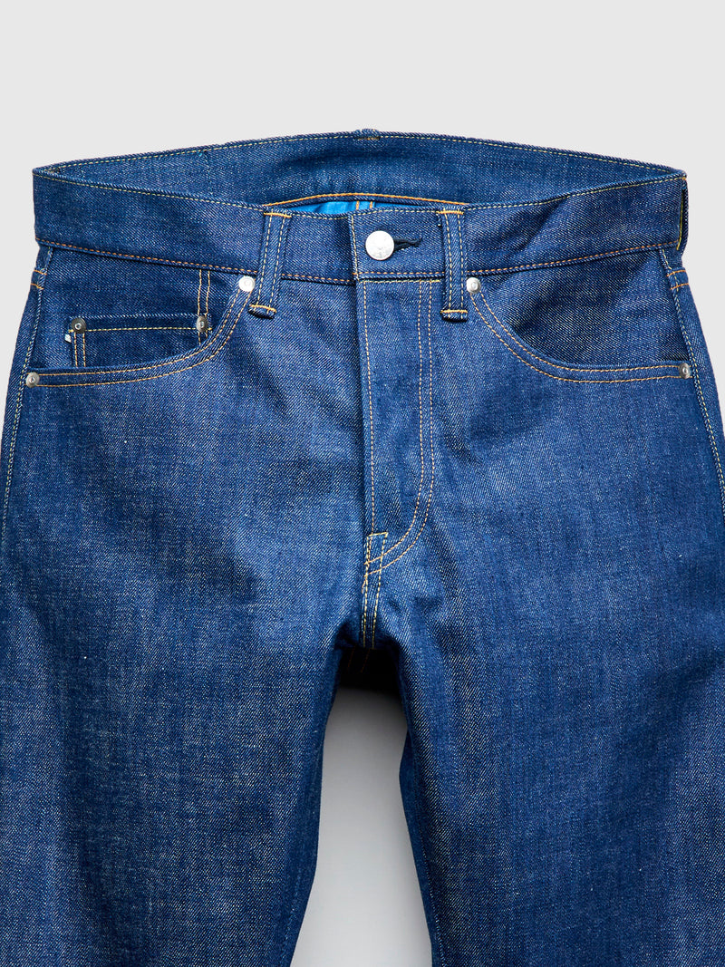 0605-AI "Natural Indigo Aizome" 13.5oz Selvedge Denim - Natural Tapered Fit