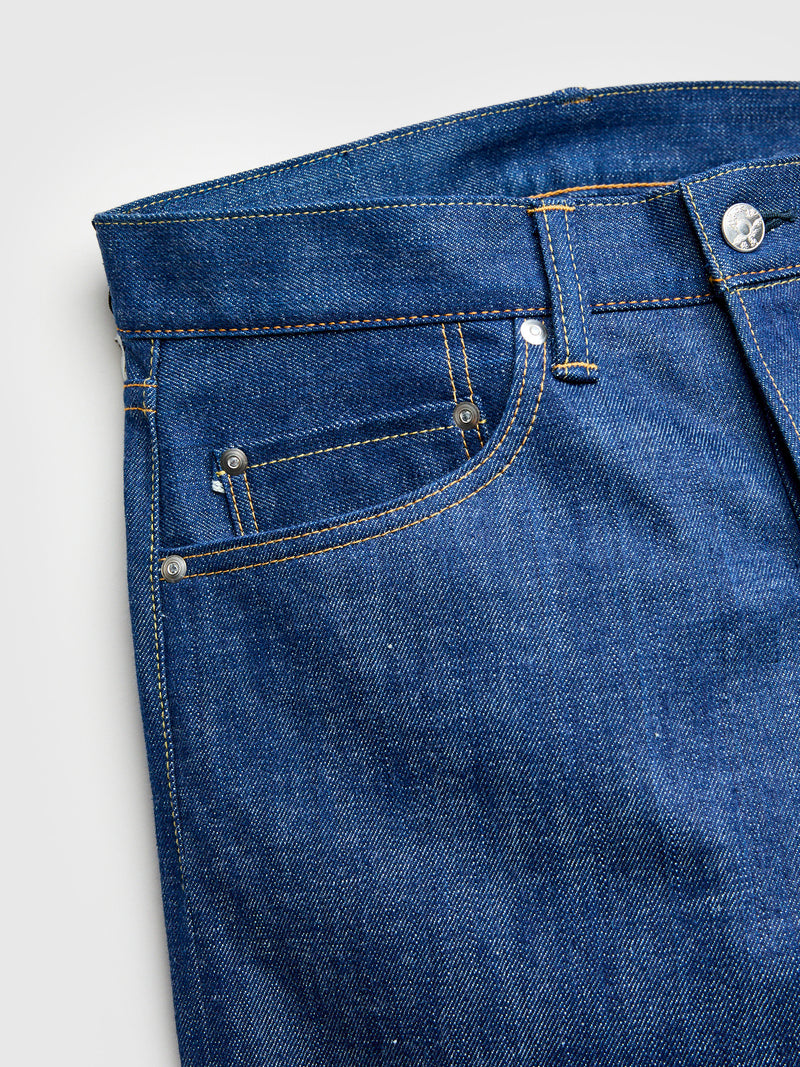 0605-AI "Natural Indigo Aizome" 13.5oz Selvedge Denim - Natural Tapered Fit